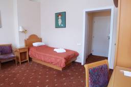 Einzelzimmer mit gemütlichem Bett